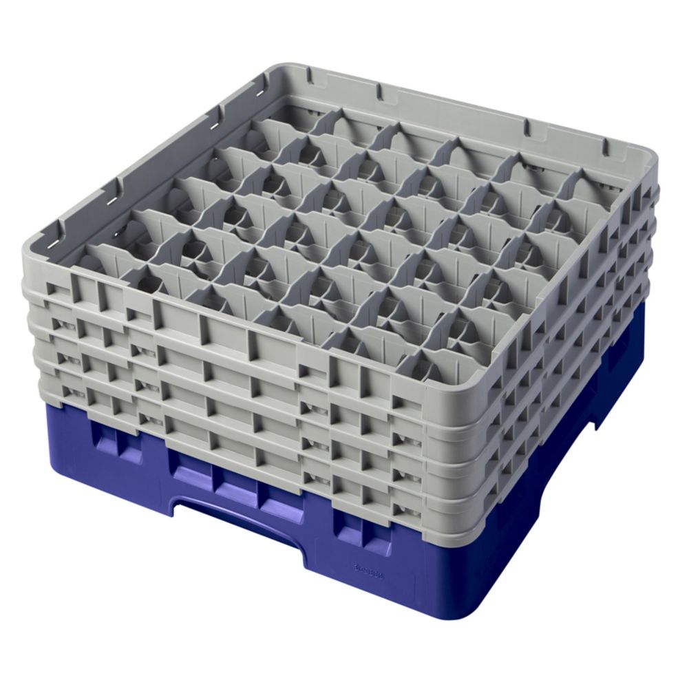 Cambro Camrack&reg; Navy Blue Full Size 36-Compt Glass Rack