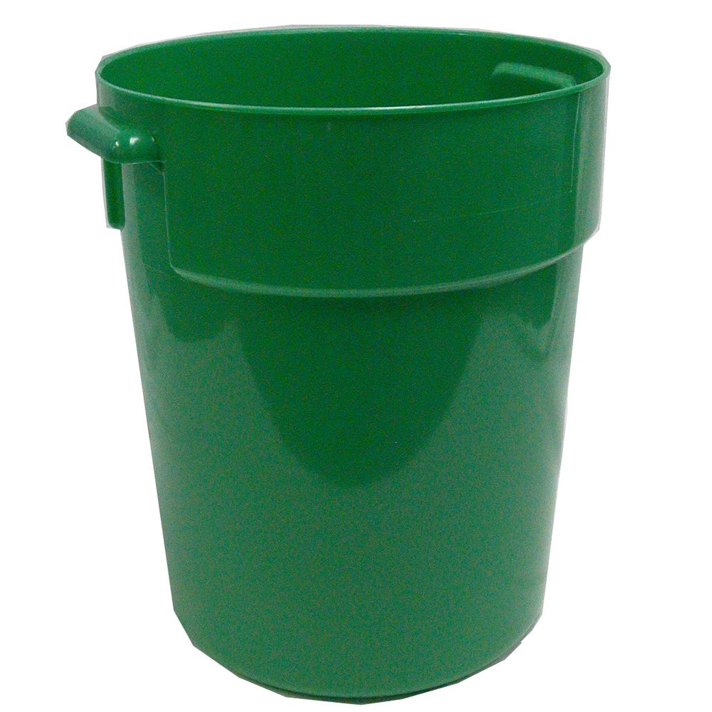 Cambro Kelly Green Poly Round 22 Qt Container w/o Graduations