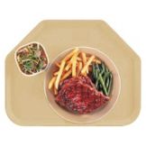 Cambro Trapezoid Camwear&reg; Beige Tray