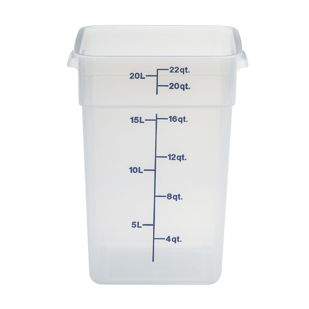 Cambro Translucent 22 Qt CamSquare&reg; Container - Case of 6