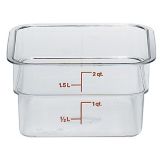 Cambro Clear Camwear&reg; 2 Qt CamSquare&reg; Container