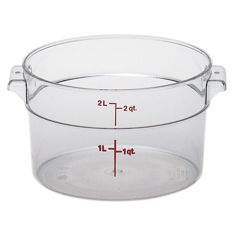 Cambro Clear Camwear&reg; Round 2 Qt Container