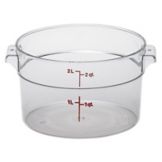 Cambro Clear Camwear&reg; Round 2 Qt Container
