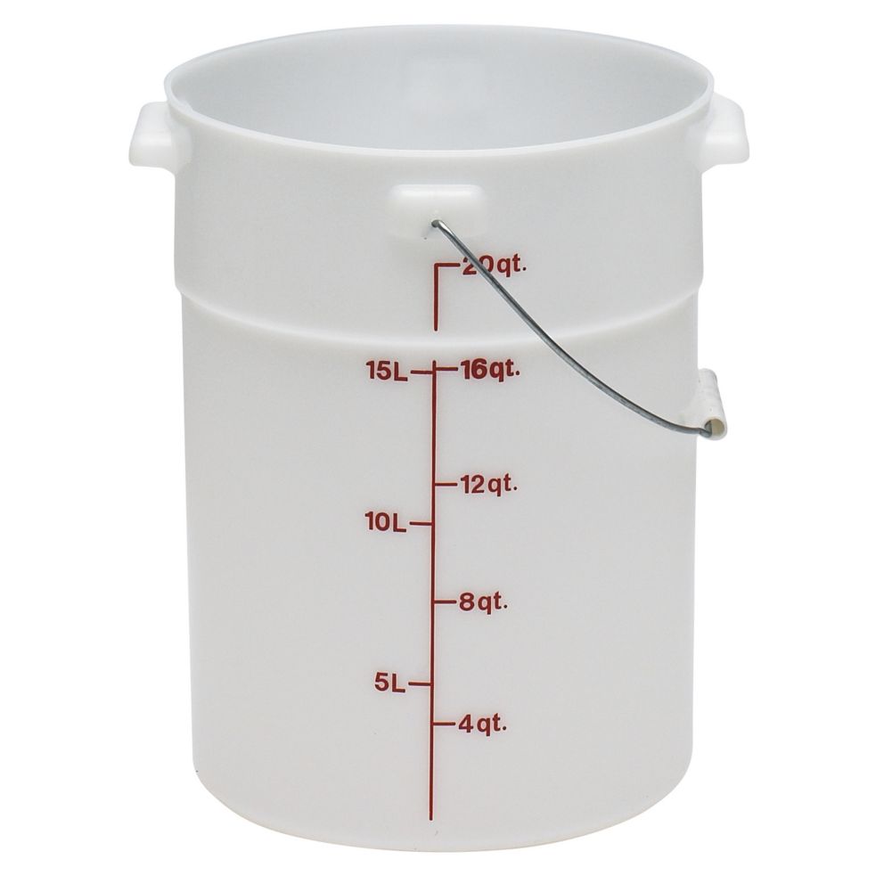 Cambro White 22 Qt Pail w/ Bail Handle
