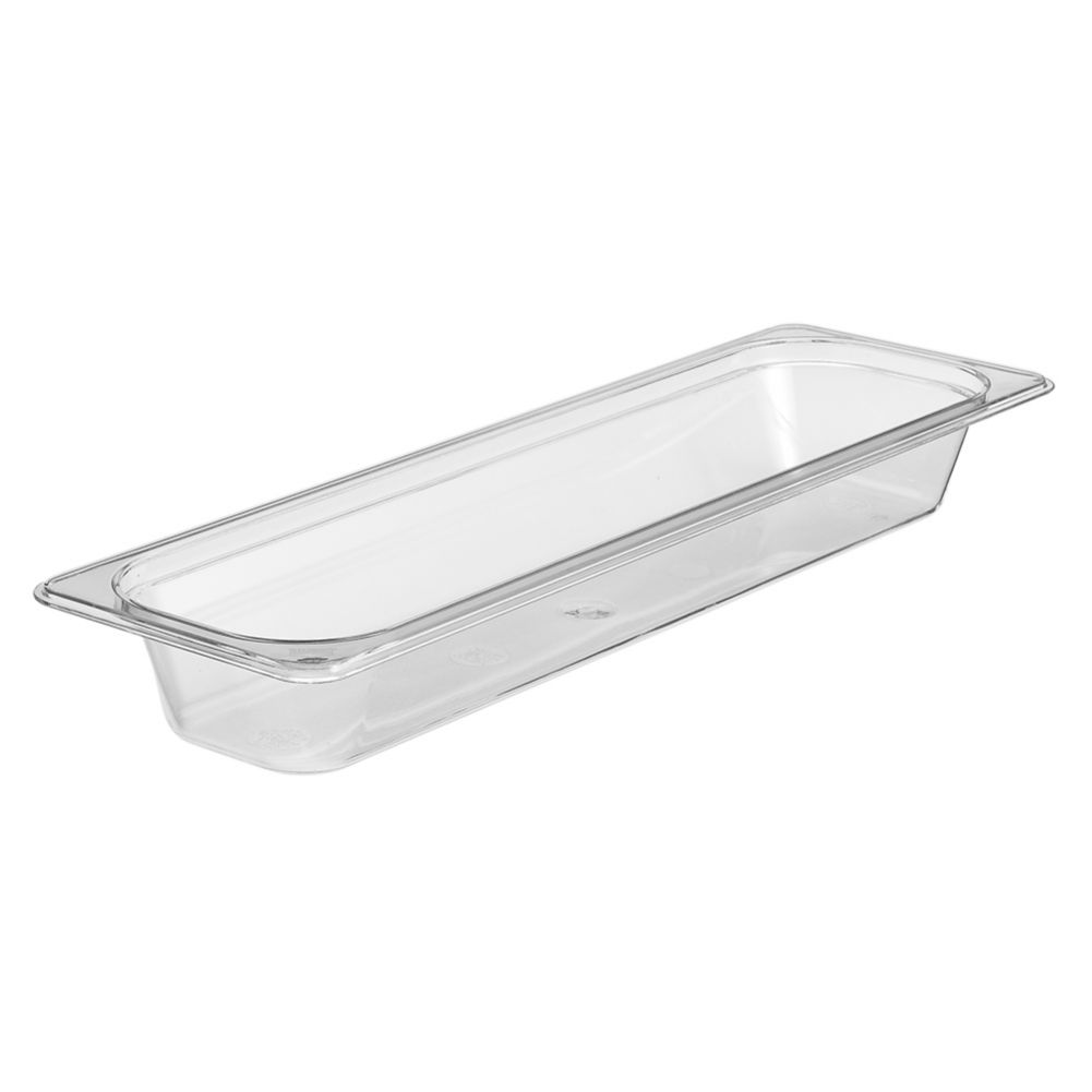 Cambro Clear Camwear&reg; Long Half Size Food Pan, 2-1/2" H