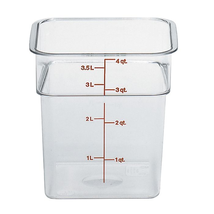 Cambro Clear Camwear&reg; 4 Qt CamSquare&reg; Container