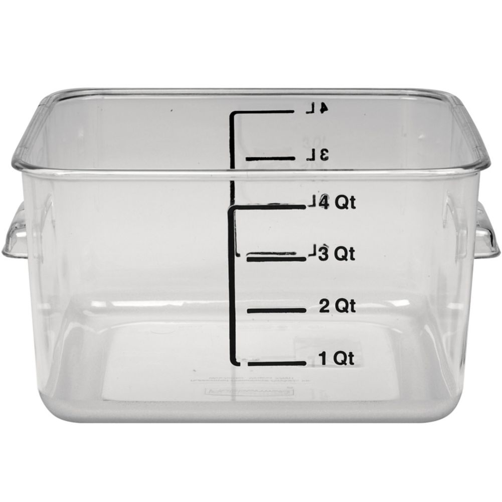 Rubbermaid Clear Space Saving 4 Qt Square Container