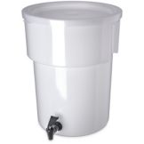 Carlisle White, 5 Gal Round Beverage Dispenser