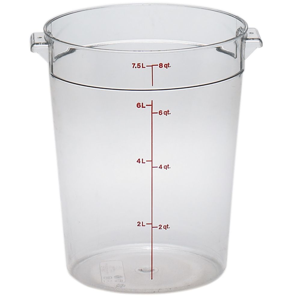 Cambro Clear Camwear&reg; Round 8 Qt Container