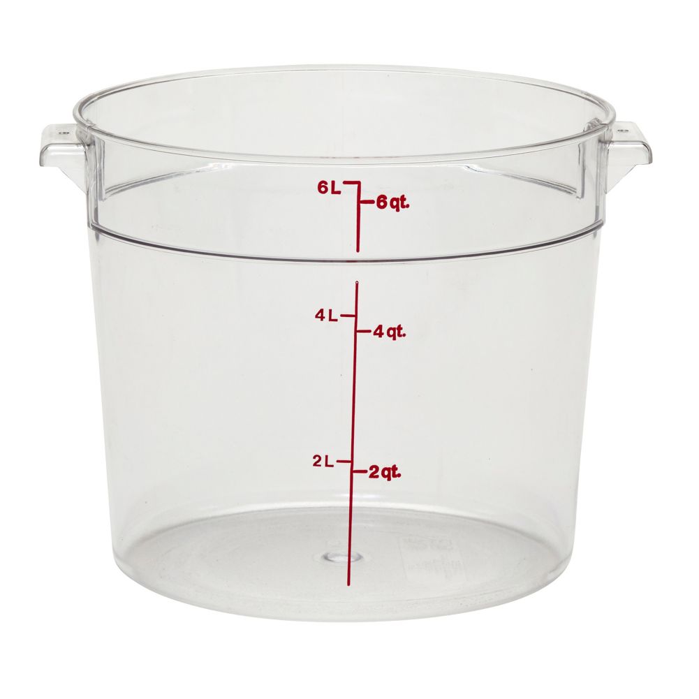 Cambro Clear Camwear&reg; Round 6 Qt Container