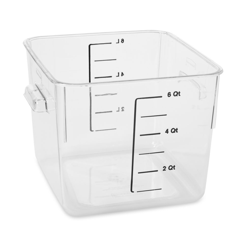 Rubbermaid Clear Space Saving 6 Qt Square Container