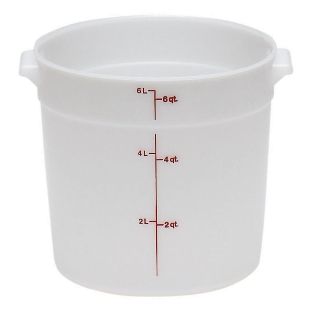 Cambro White Poly Round 6 Qt Container