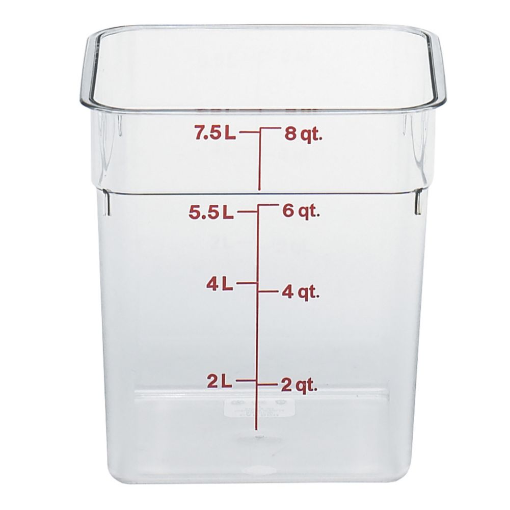 Cambro Clear Camwear&reg; 8 Qt CamSquare&reg; Container