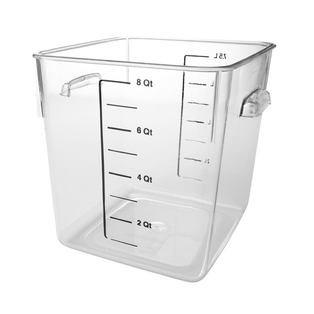 Rubbermaid Clear Space Saving 8 Qt Square Container