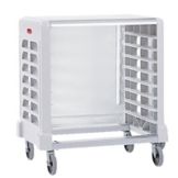 Rubbermaid Max System White 8-Slot Side Load Prep Cart w/Cutting Board
