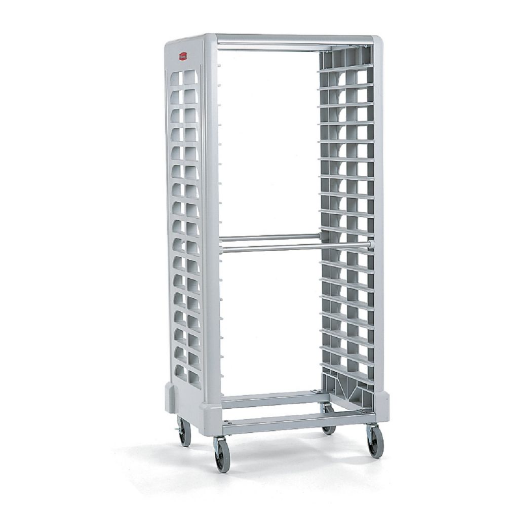 Rubbermaid Max System White 18-Slot Side Loading Food Box / Pan Rack