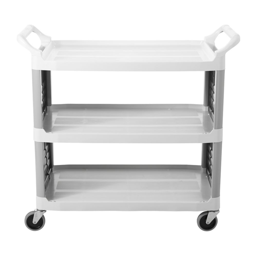 Rubbermaid Xtra&trade; Off White 2-Side Enclosed Utility Cart
