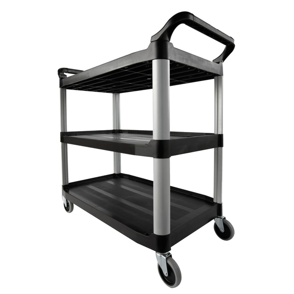 Darling Foodservice Open Side 3-Shelf Utility Cart | Wasserstrom