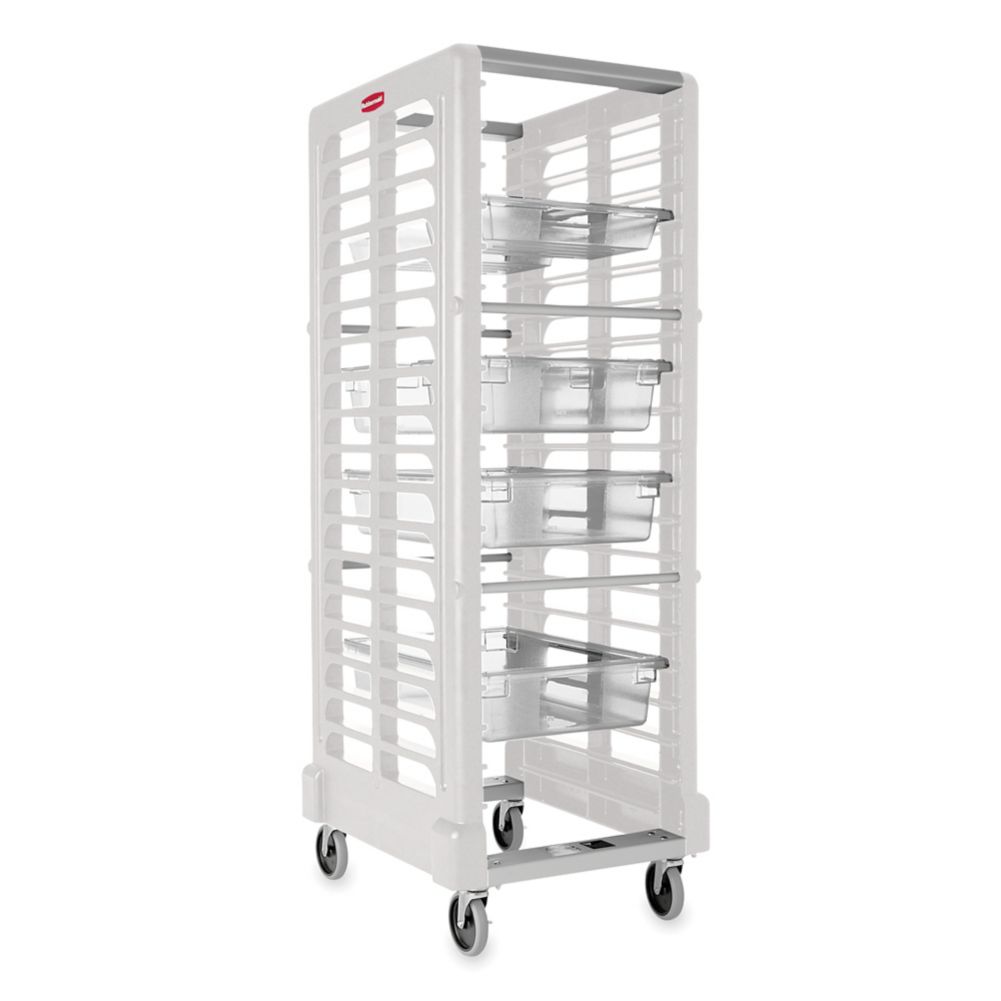 Rubbermaid Max System White 18-Slot End Loading Food Box / Pan Rack