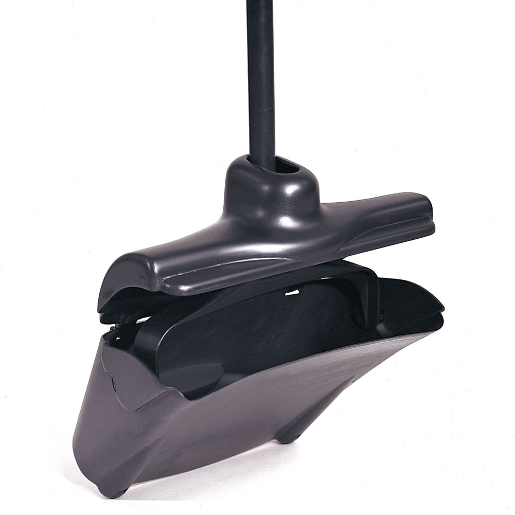 Rubbermaid Lobby Pro&reg; Black Upright Dustpan w/ Cover