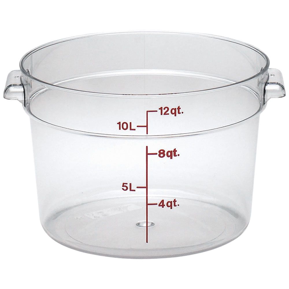 Cambro Clear Camwear&reg; Round 12 Qt Container