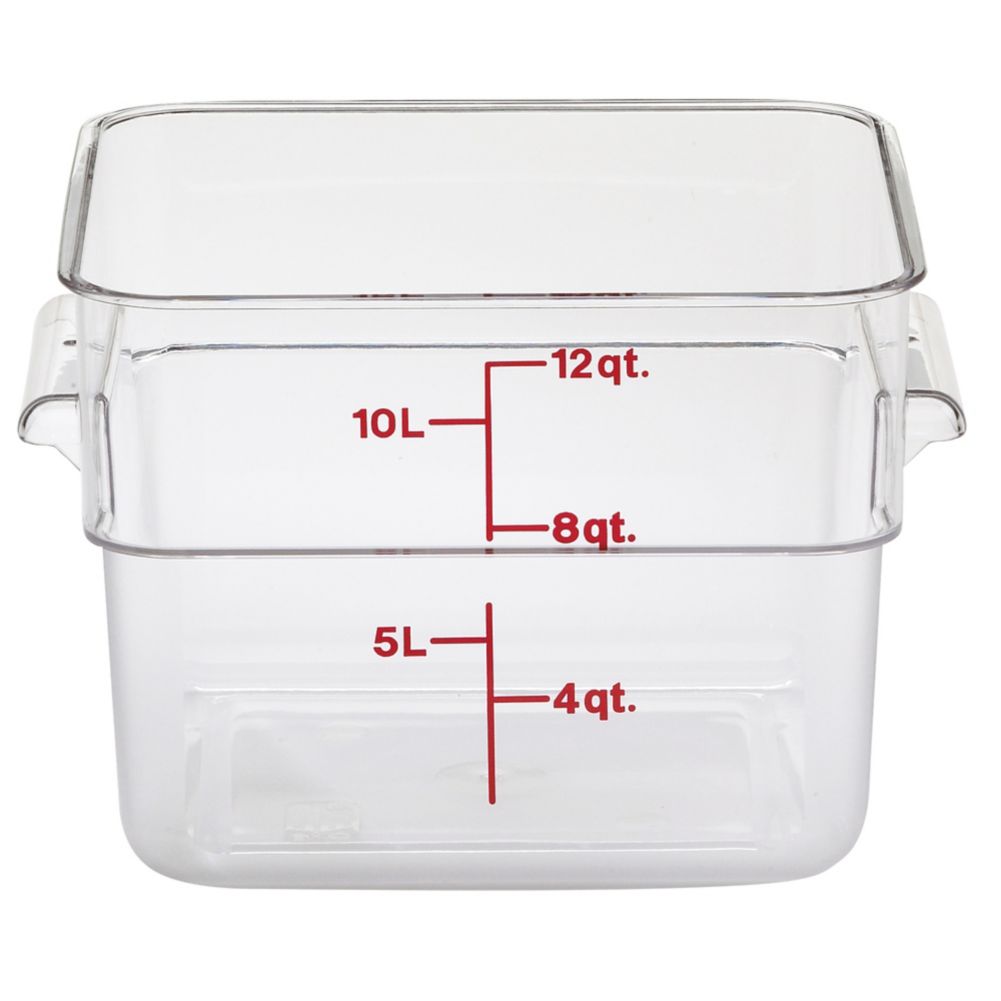 Cambro Clear Camwear&reg; 12 Qt CamSquare&reg; Container