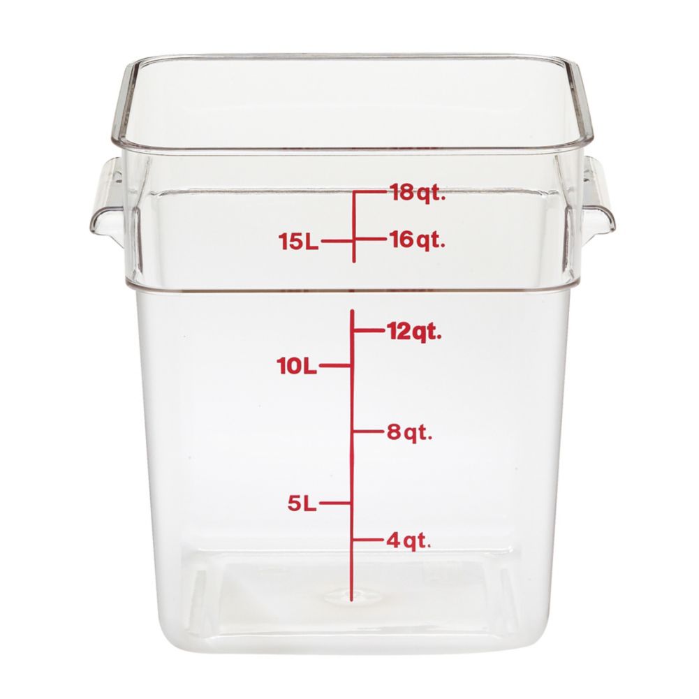 Cambro Clear Camwear&reg; 18 Qt CamSquare&reg; Container