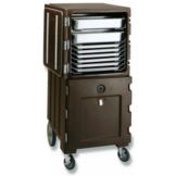 Cambro Dark Brown 2-Compartment Food Pan Combo Cart&trade;
