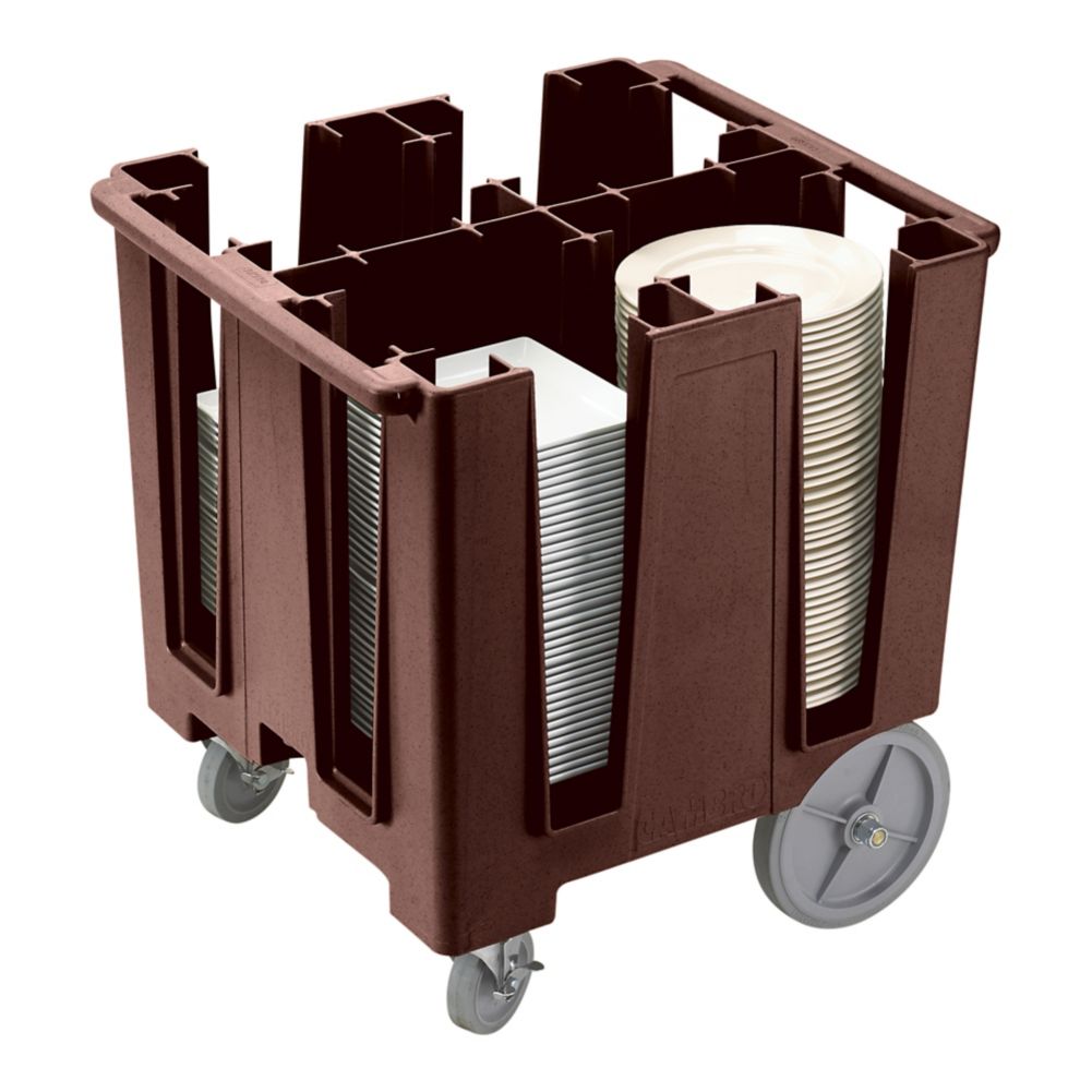 Cambro Dark Brown Fixed 4-Column Dish Caddy