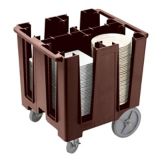 Cambro Dark Brown Fixed 4-Column Dish Caddy