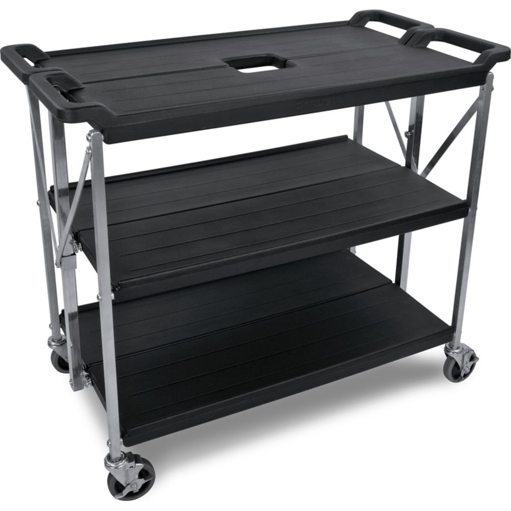 Carlisle&reg; Fold 'N Go&reg; Large Black Cart