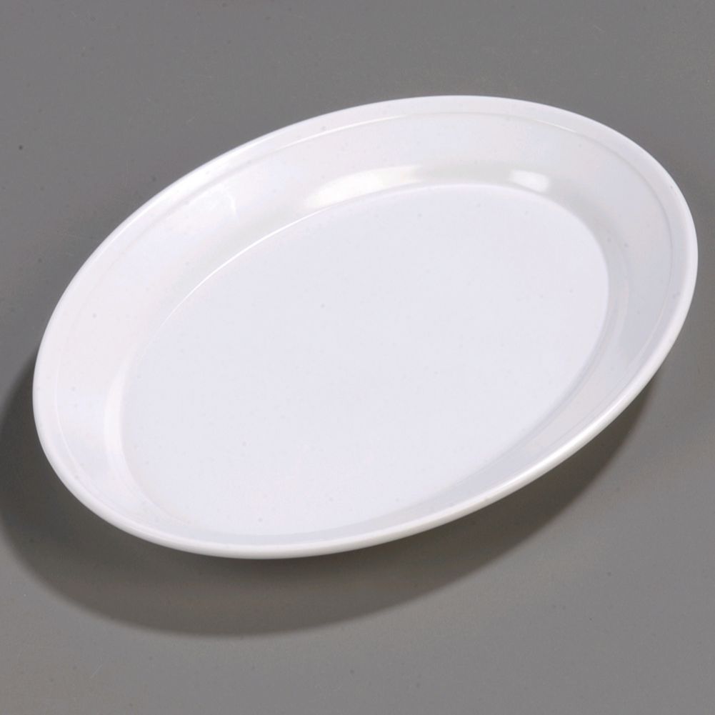 Carlisle Oval Platter, White, 12" x 8-1/2"
