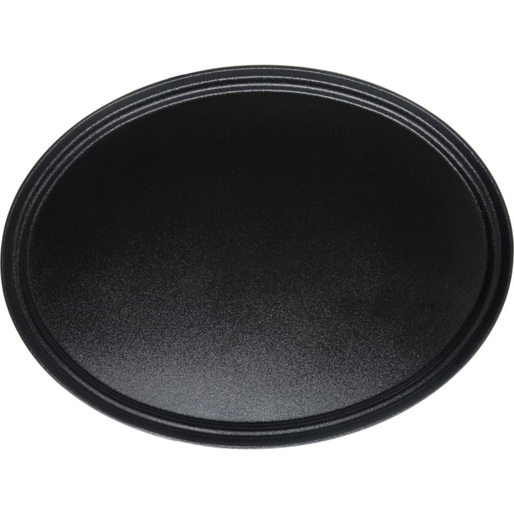 Carlisle&reg; Griptite&trade; 31-1/2 x 23-1/2 Black Oval Tray