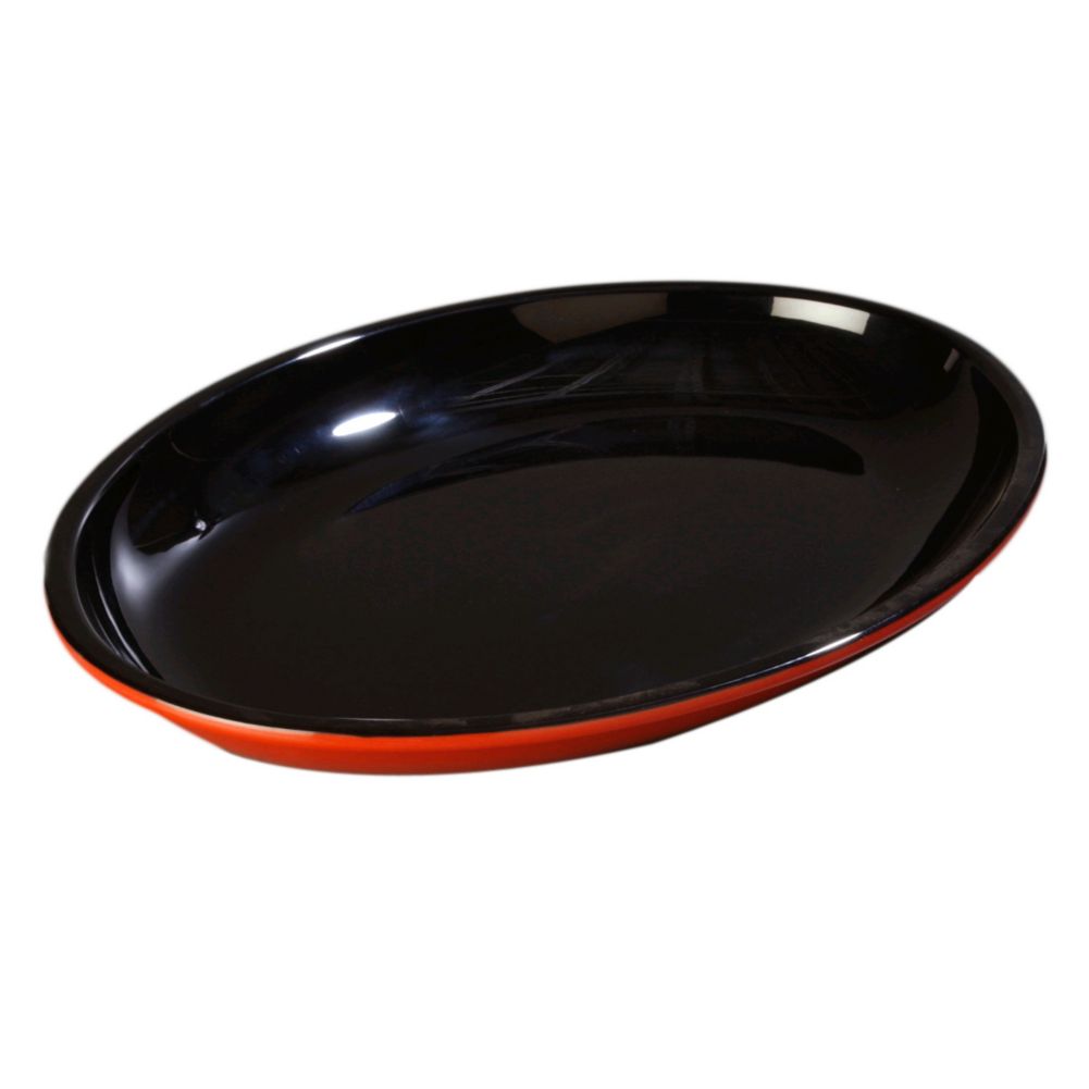 Carlisle Designer Displayware Mosaic Platter, Black / Terra Cotta, 4Qt