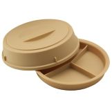 Cambro Beige 3-Compartment Heat Keeper w/ Lid