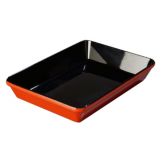 Carlisle Designer Displayware&trade; Mosaic Baker, Black / Terra Cotta