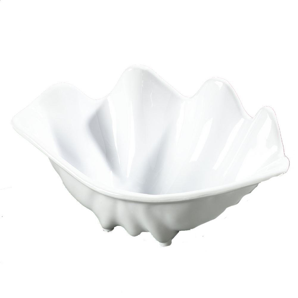 Carlisle Small Clamshell Dish, White, 12.6 oz