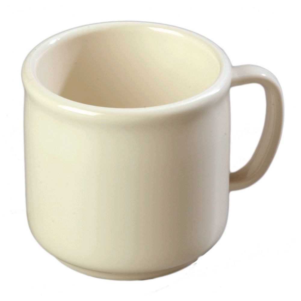 Carlisle&reg; Stackable&trade; Bone 10 Oz. SAN Plastic Mug