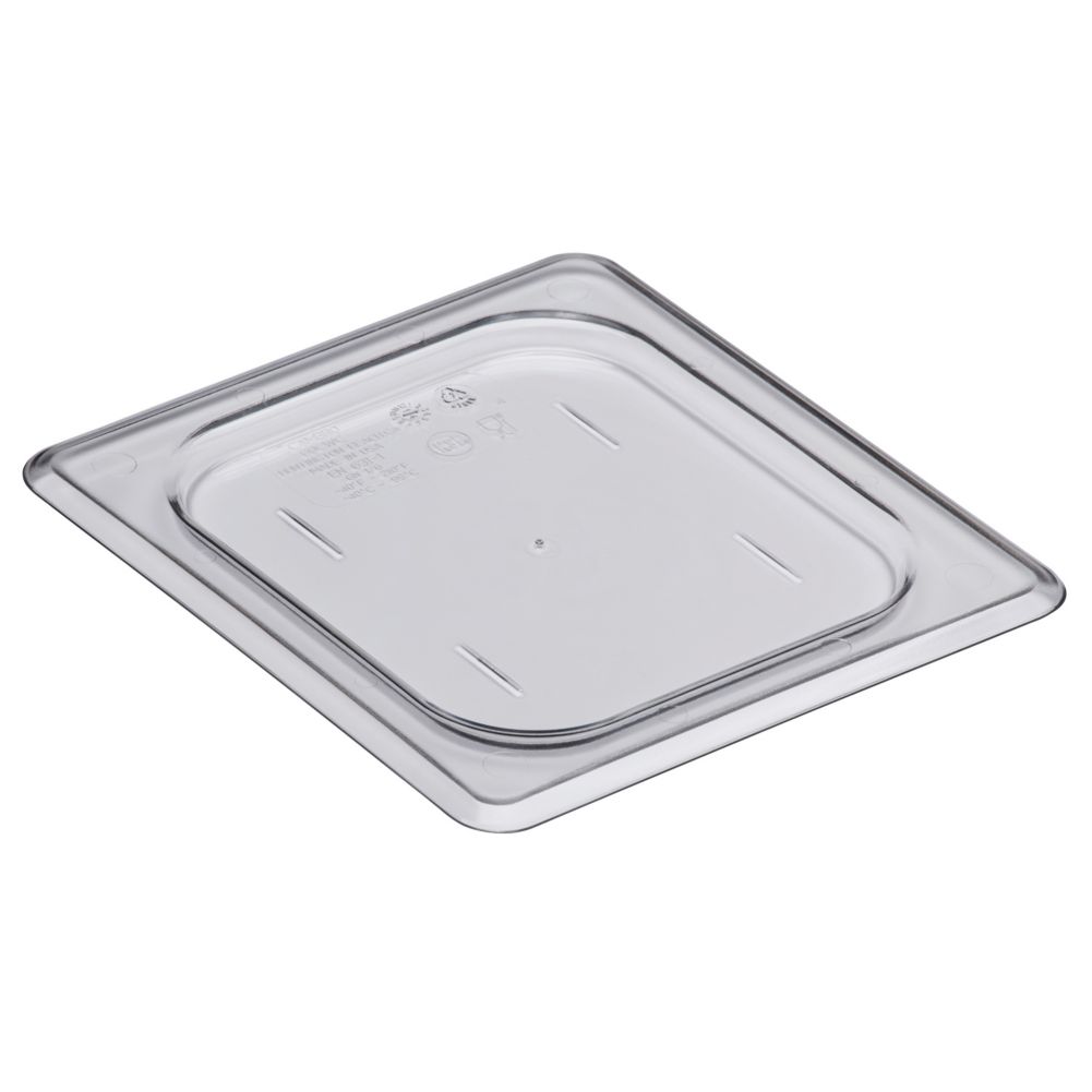 Cambro Clear Camwear&reg; 1/6 Size Flat Food Pan Cover