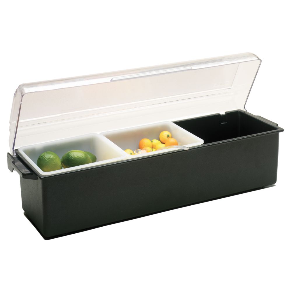 Traex&reg; (3) 1 Quart Black Kondi Keeper Condiment Dispenser