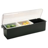 Traex&reg; (3) 1 Quart Black Kondi Keeper Condiment Dispenser