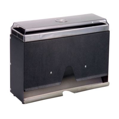 Traex&reg; Black Straw Boss Jr Single Sided Wrapped Straw Dispenser