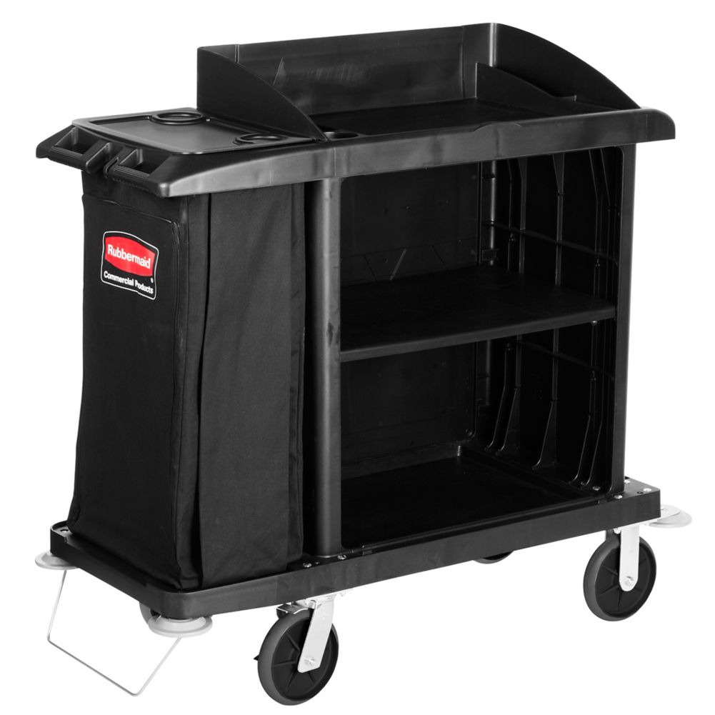 Rubbermaid Black Compact Housekeeping Cart