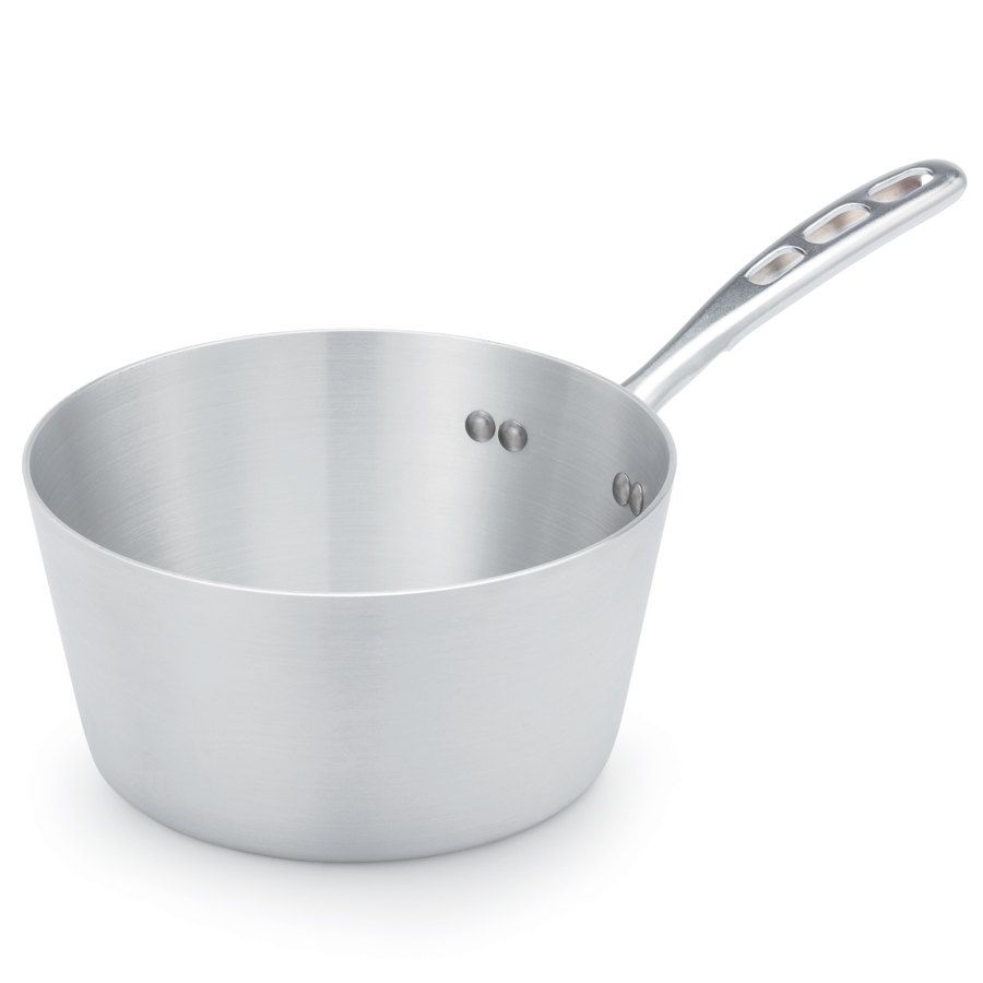 Tapered Natural Finish Alum. 2.75 qt Sauce Pan w/ Trivent" Handle