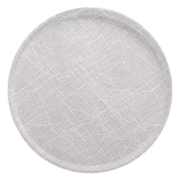 Cambro&reg; Camtray&reg; 16" Abstract Gray Low Profile Round Tray