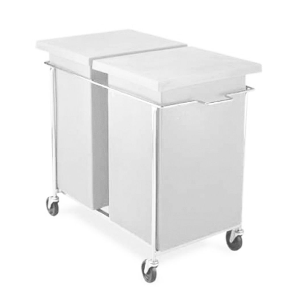 Complete 2 Compartment Bin Assembly, 33x16-3/4x28-1/4