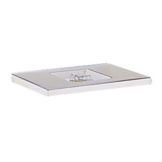 White Poly Cover For 3-Compartment Tank Bin, 15-1/4x9-5/8x1
