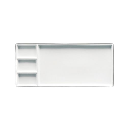 Fortessa&reg; FSW Metro-Sectional 4-Compartment Rectangular Tray