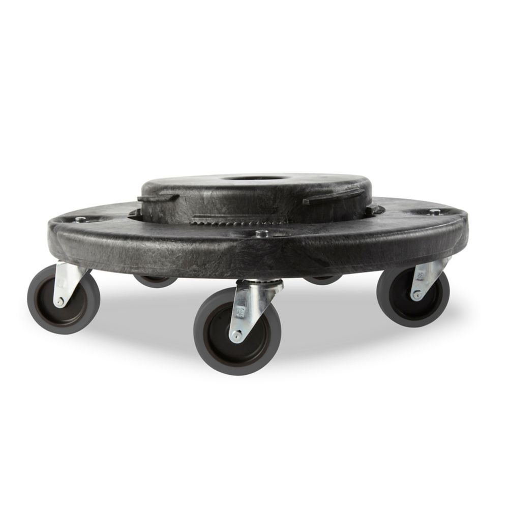 Rubbermaid BRUTE&reg; Black Quiet Dolly for 20-55 Gal Containers