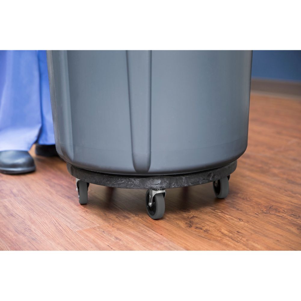 Rubbermaid BRUTE&reg; Black Quiet Dolly for 20-55 Gal Containers
